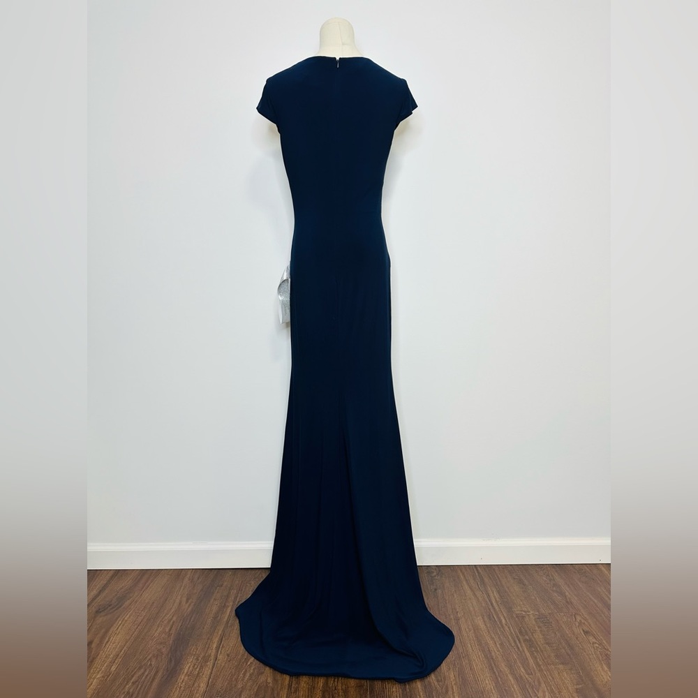 Mac Duggal V-Neck Jersey Gown - Picture 6 of 11